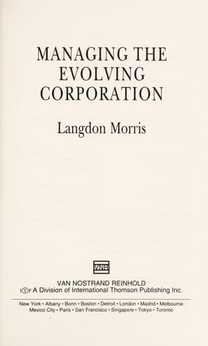 Tapa de Managing the evolving corporation