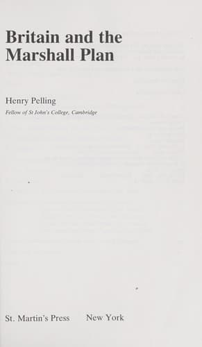 Tapa de Britain and the Marshall Plan
