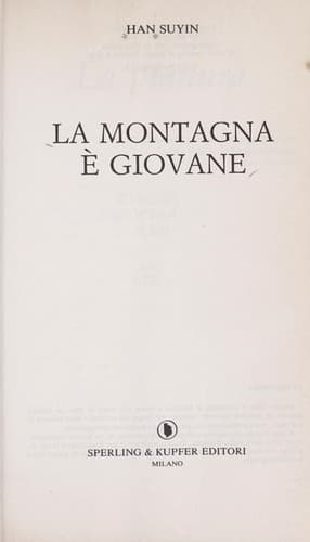 Tapa de La montagna e   giovane