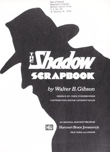 Tapa de The Shadow scrapbook