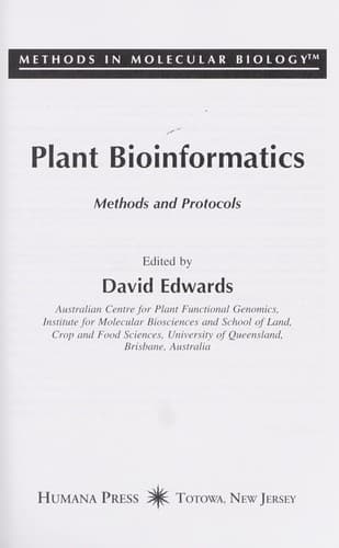 Tapa de Plant bioinformatics