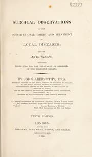 Tapa de Surgical observations on the constitutional origin and treatment of local diseases; and on aneurisms