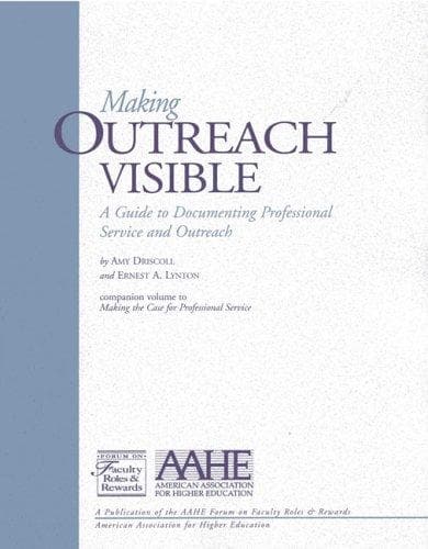 Tapa de Making outreach visible