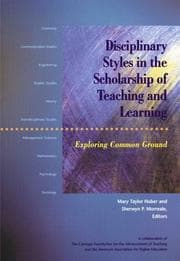 Tapa de Disciplinary styles in the scholarship of teaching and learning