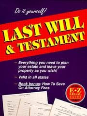 Tapa de The E-Z Legal Guide to Last Will & Testament (E-Z Legal Guide)