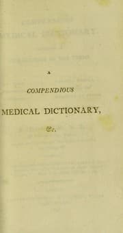Tapa de A compendious medical dictionary