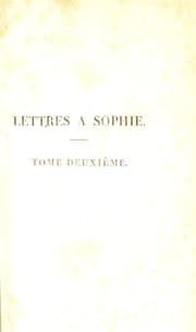 Tapa de Lettres ©  Sophie sur la physique, la chimie et l'histoire naturelle ...