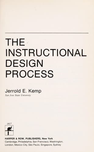 Tapa de The instructional design process