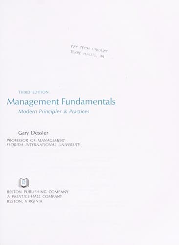 Tapa de Management fundamentals