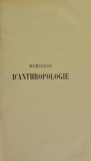 Tapa de M©♭moires d'anthropologie