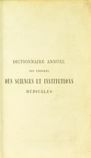 Tapa de Dictionnaire annuel des progr©·s des sciences et institutions m©♭dicales