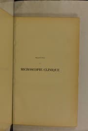 Tapa de Manuel de microscopie clinique, microscopie l©♭gale, chimie clinique, technique bact©♭rioscopique
