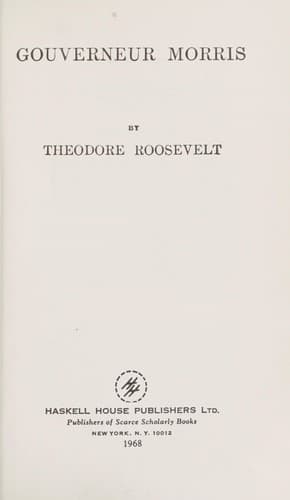 Tapa de Gouverneur Morris.