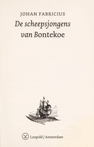 Tapa de De scheepsjongens van Bontekoe