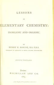 Tapa de Lessons in elementary chemistry : inorganic and organic