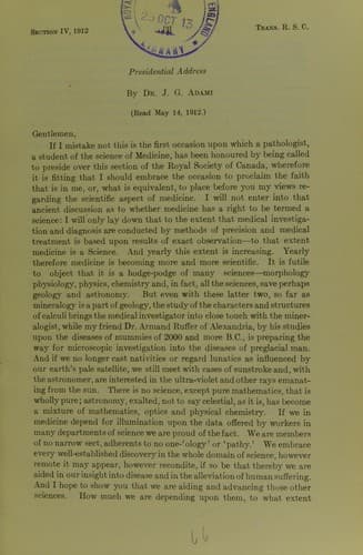 Tapa de Presidential address