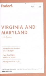 Tapa de Fodor's Virginia and Maryland