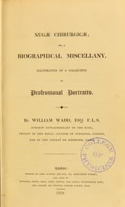 Tapa de Nugae Chirurgicae or a biographical miscellany illustrative of a collection of professional portraits