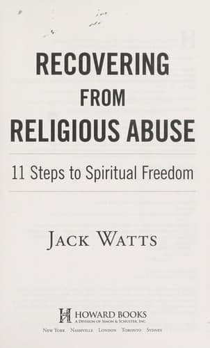 Tapa de Recovering from religious abuse