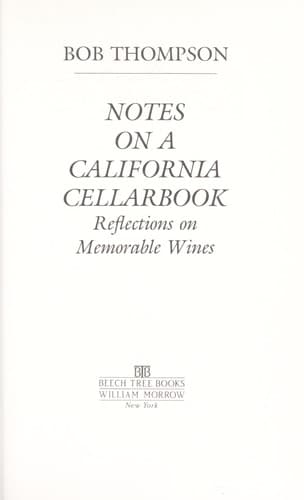 Tapa de Notes on a California cellarbook