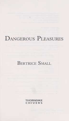 Tapa de Dangerous pleasures