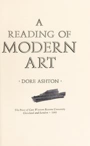 Tapa de A reading of modern art