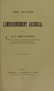 Tapa de Des suites de l'empoisonnement arsenical