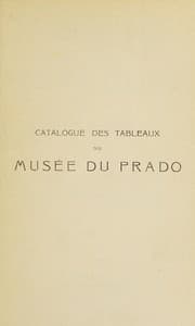Tapa de Catalogue des tableaux du Mus©♭e du Prado