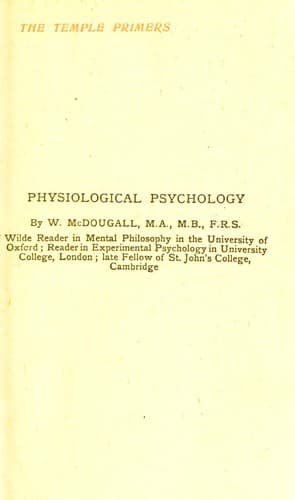 Tapa de Physiological psychology