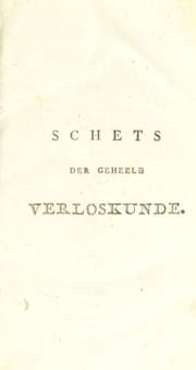 Tapa de Schets der geheele verloskunde, geschikt om derzelver grondbeginzelen volkomen te leeren