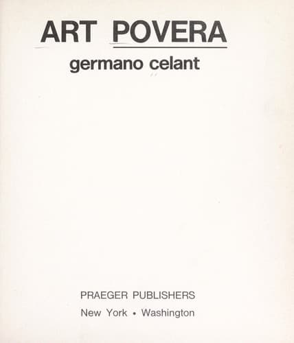 Tapa de Arte povera
