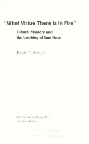 Tapa de "What virtue there is in fire"