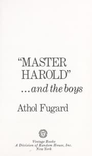 Tapa de "Master Harold"-- and the boys