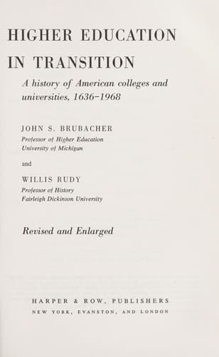Tapa de Higher education in transition