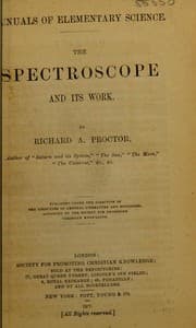 Tapa de The spectroscope and its work