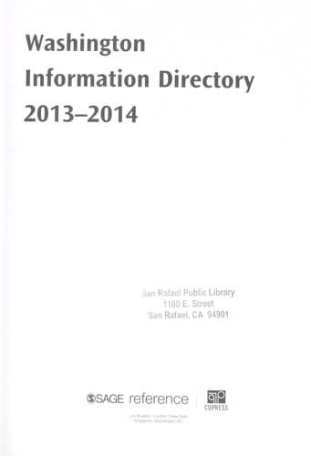 Tapa de Washington information directory, 2013-2014