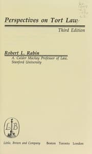 Tapa de Perspectives on tort law