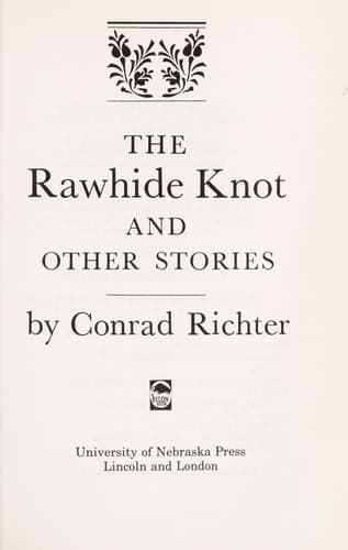 Tapa de The rawhide knot and other stories