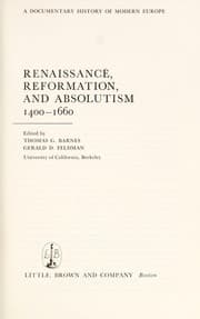 Tapa de Renaissance, Reformation, and Absolutism, 1400-1660