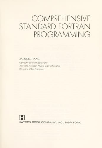 Tapa de Comprehensive standard Fortran programming
