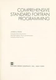 Tapa de Comprehensive standard Fortran programming