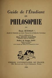 Tapa de Guide de l'étudiant en philosophie