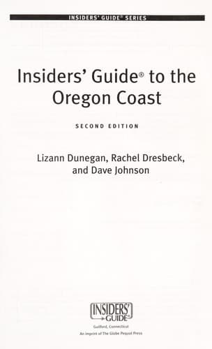 Tapa de Insiders' guide to the Oregon coast