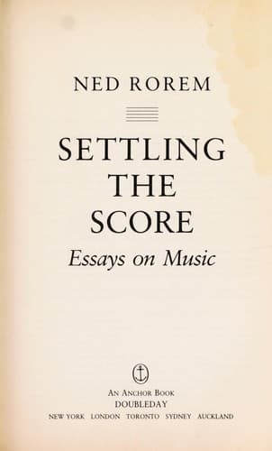 Tapa de Settling the score