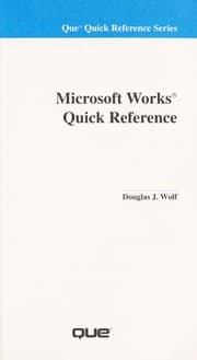 Tapa de Microsoft Works quick reference