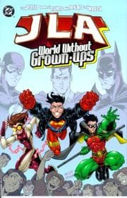 Tapa de JLA, world without grown-ups
