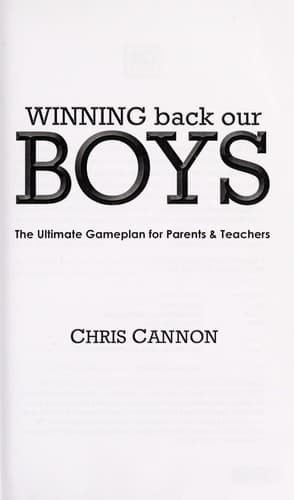 Tapa de Winning back our boys