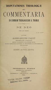 Tapa de Disputationes Theologicae seu commentaria in Summam theologicam D. Thomae