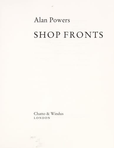 Tapa de Shop fronts
