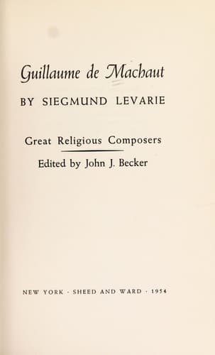 Tapa de Guillaume de Machaut